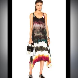 ACNE STUDIOS Saleh Dress Water Dye Pink & Green Large